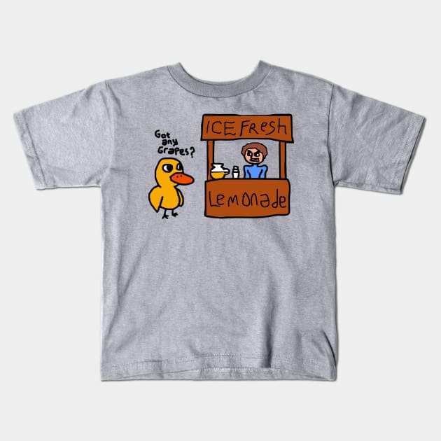 Got Any Grapes? (Angry) Kids T-Shirt by DESIPRAMUKA